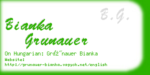 bianka grunauer business card